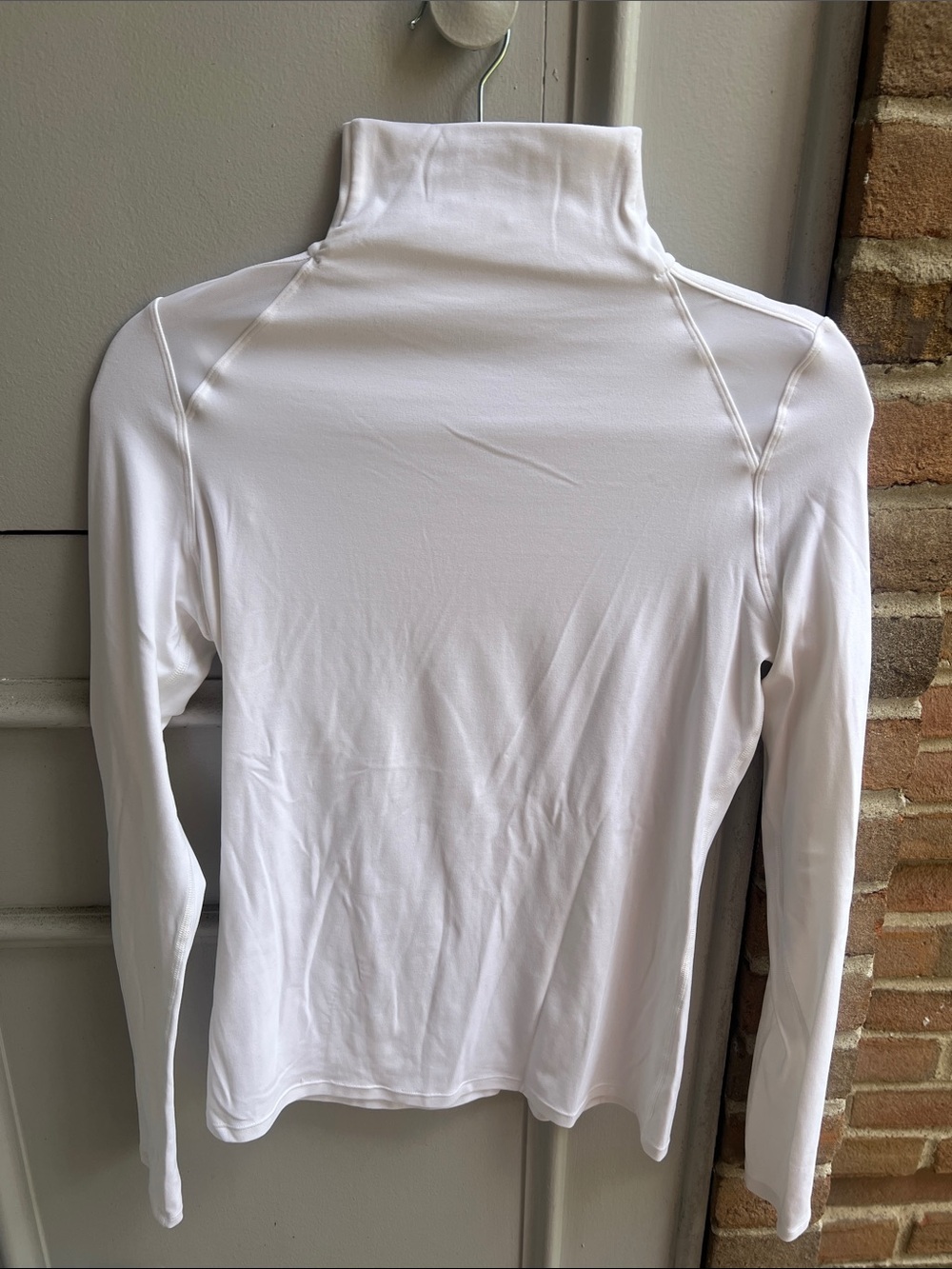 Never worn! White Lululemon Turtleneck Long-Sleeve Top